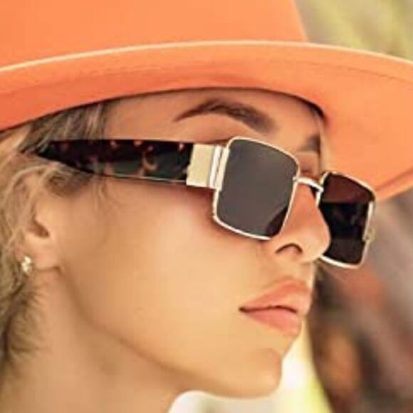 Retro Vintage Rectangular Sunglasses  main image 4